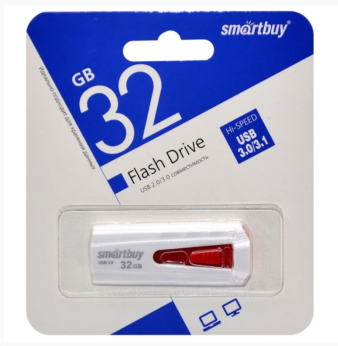 Smart Buy IRON 32 Gb белая-красная