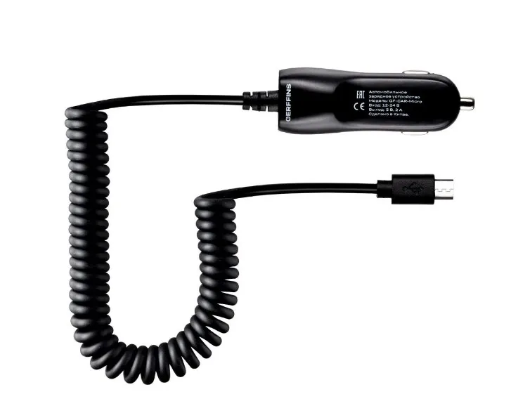 Автомобильное ЗУ GERFFINS GF-CAR-MicroUSB