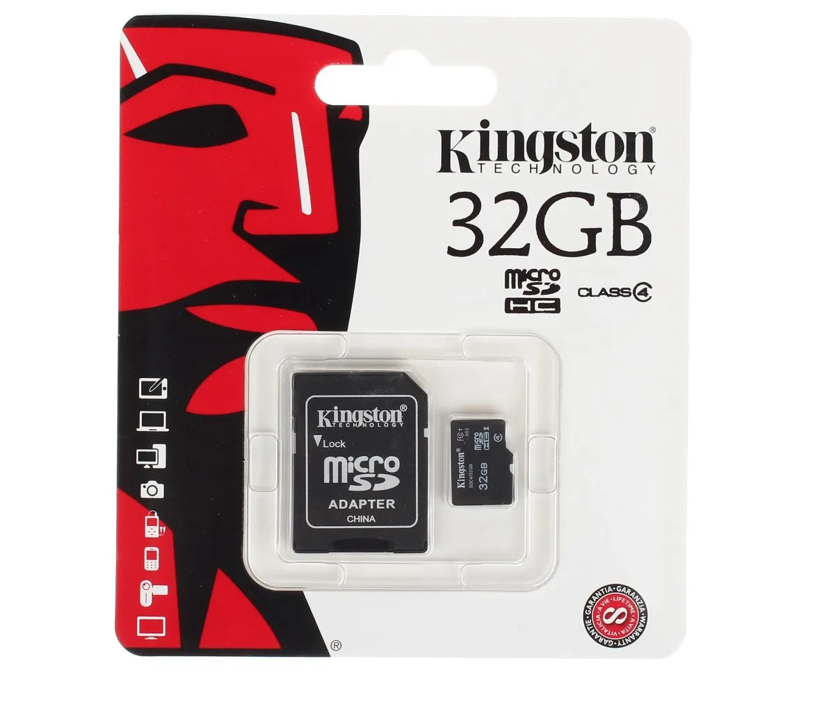 micro-SDHC 32GB Kingston + адаптер