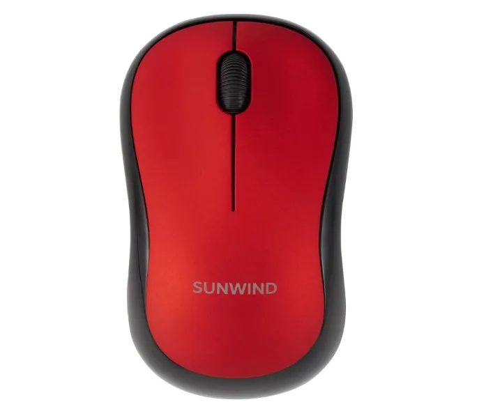 Мышь SunWind SW-M200 красно-черная