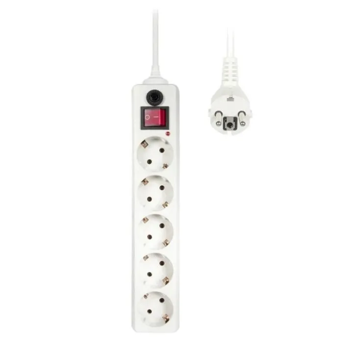 Фильтр Сетевой  Buro 500SH-5-W 5м, белый