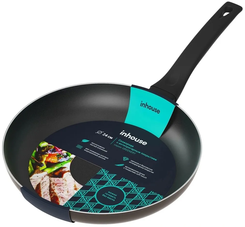 Сковорода  INHOUSE IHGRN24I Greenery 24см