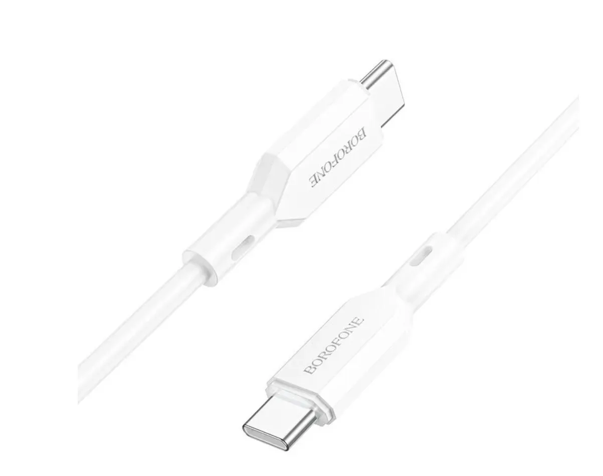 Кабель Borofone BX115 PD Type-C 1м/60W/силикон белый