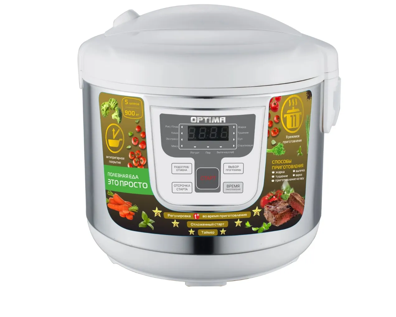 Мультиварка OPTIMA MC-5101 белый